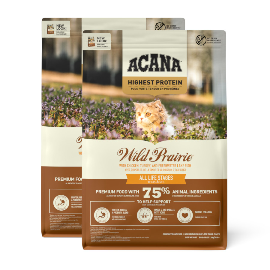 2 x 4.5 kg Acana Wild Prairie pienso para gatos ¡Pack ahorro!