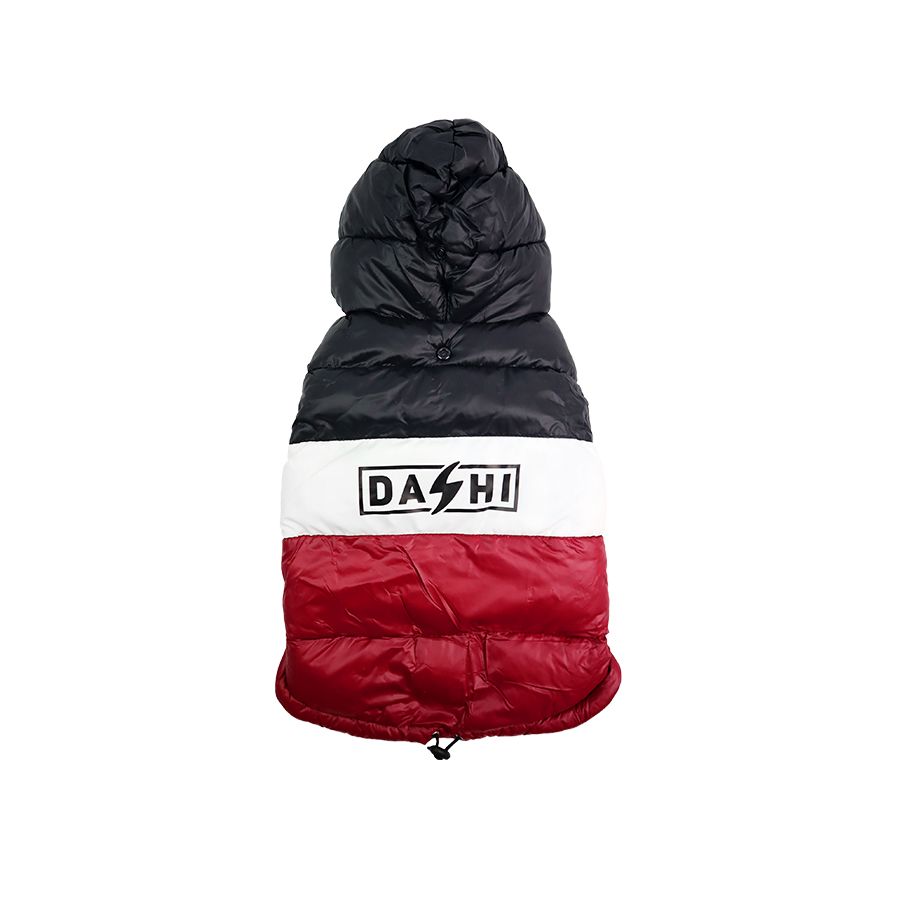 Anorak para perros Dashi Stripes Púrpura & Negro Grande