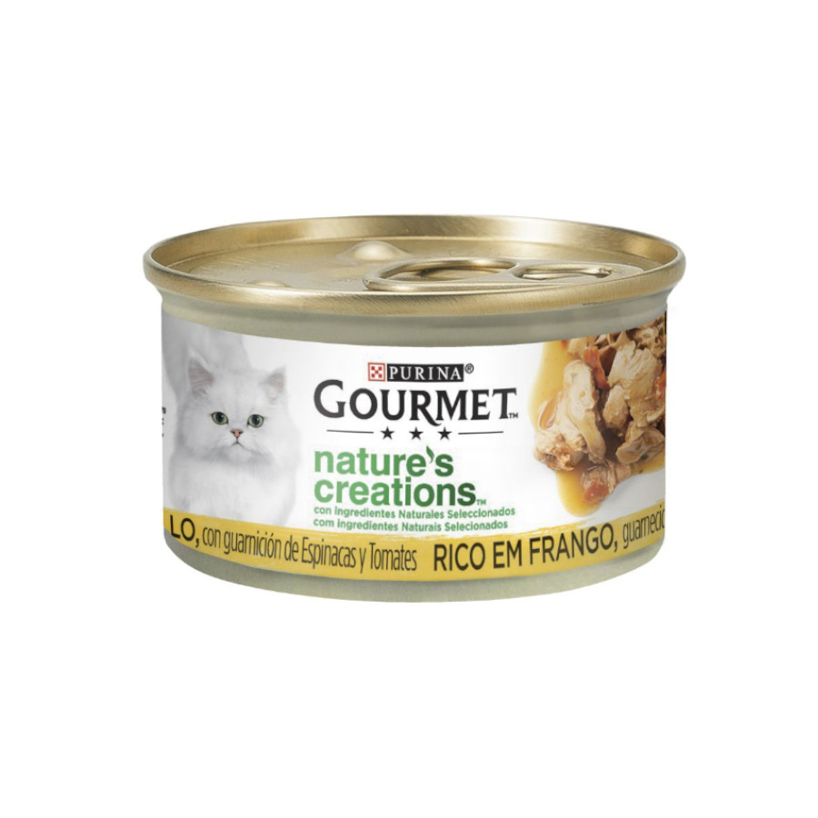 24 latas x 85 g Gourmet Nature’s Creations Mini Filetes de Pollo lata para gatos ¡Pack ahorro!