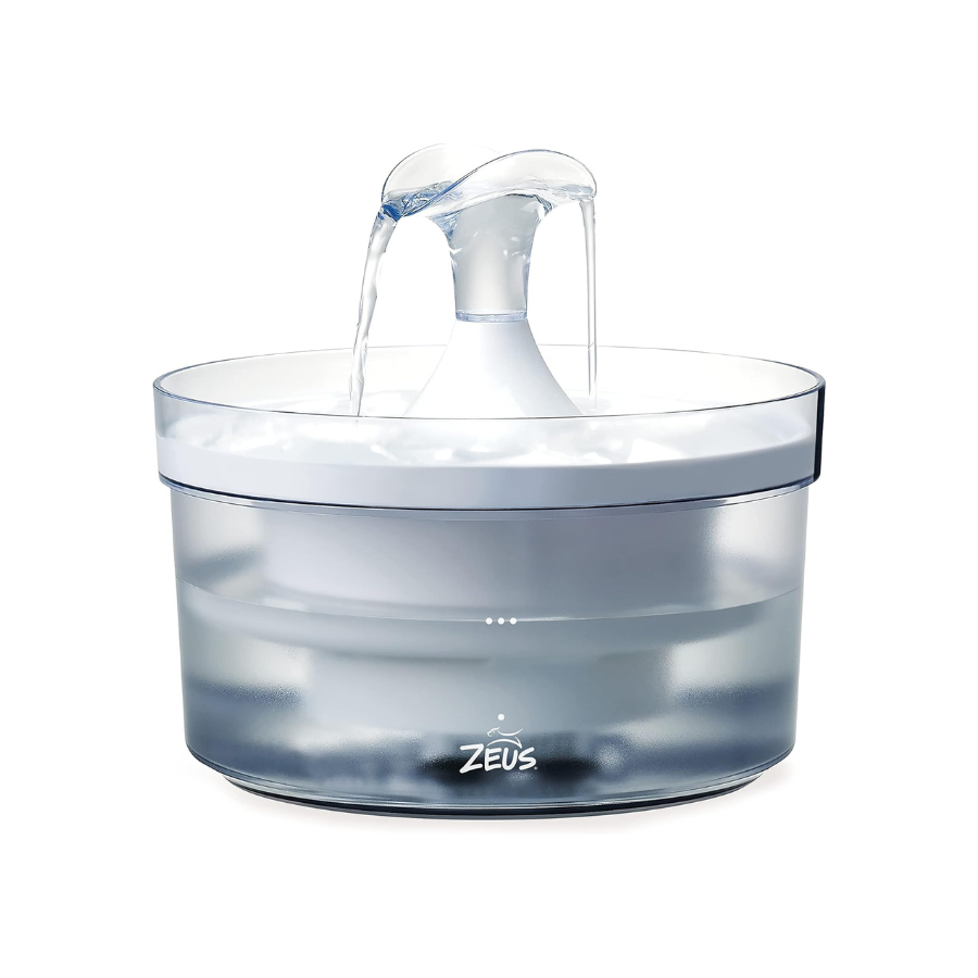 Bebedero Fuente de Agua Fresca y Transparente para Perros con Boquilla de Cascada Zeus Fresh & Clear, 1,5 l