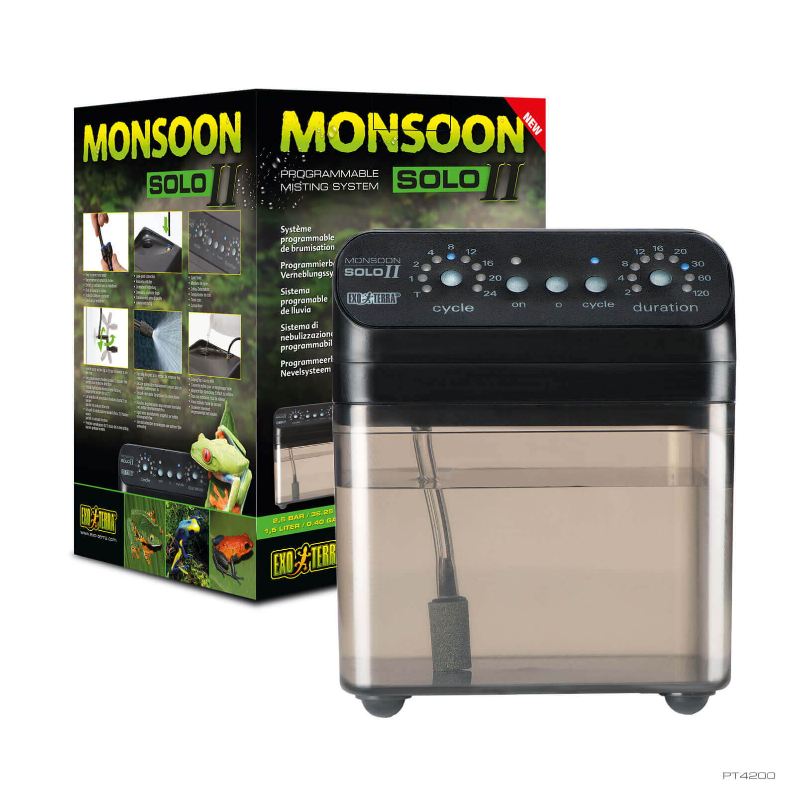 Exo Terra Sistema De Niebla Monsoon Solo Ii para terrario