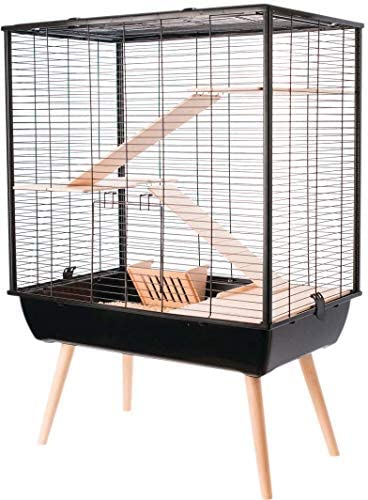 Zolux Cage Neo Cosy – Rongador Grande (77,5 x 47,5 x 109 cm), Color Negro