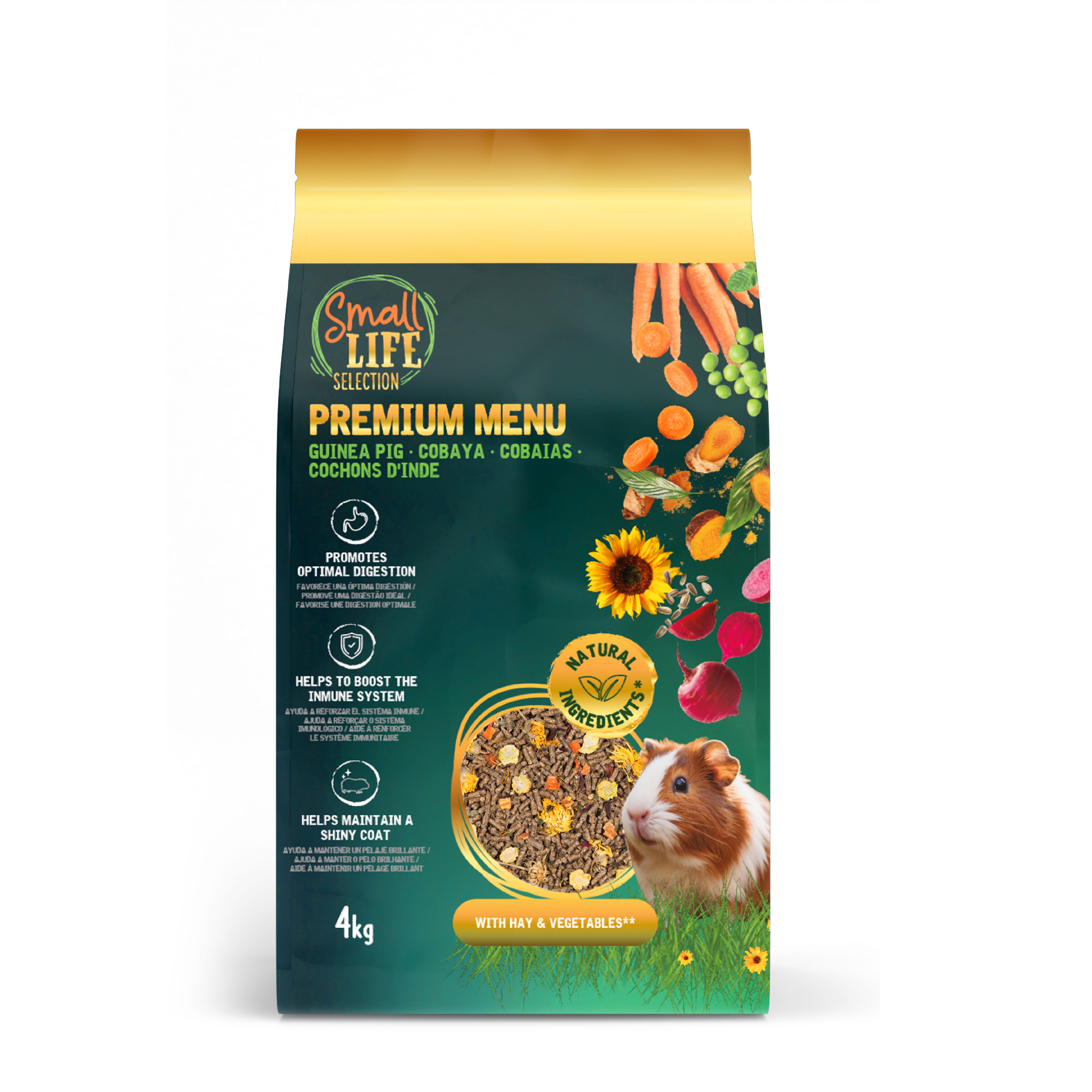 4 KG 4 kg Small Life Selection Premium Menú Pienso para cobaya