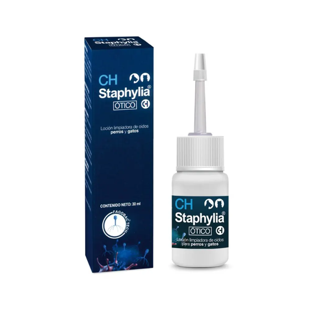 Staphylia Ótico 30 ml limpiador ótico antibacteriano para perros y gatos Chemical Ibérica