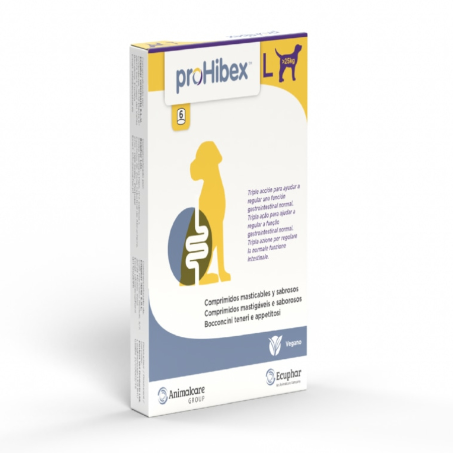 6 comprimidos (Perros +25 kg) Ecuphar Prohibex Suplemento Gastrointestinal para perros