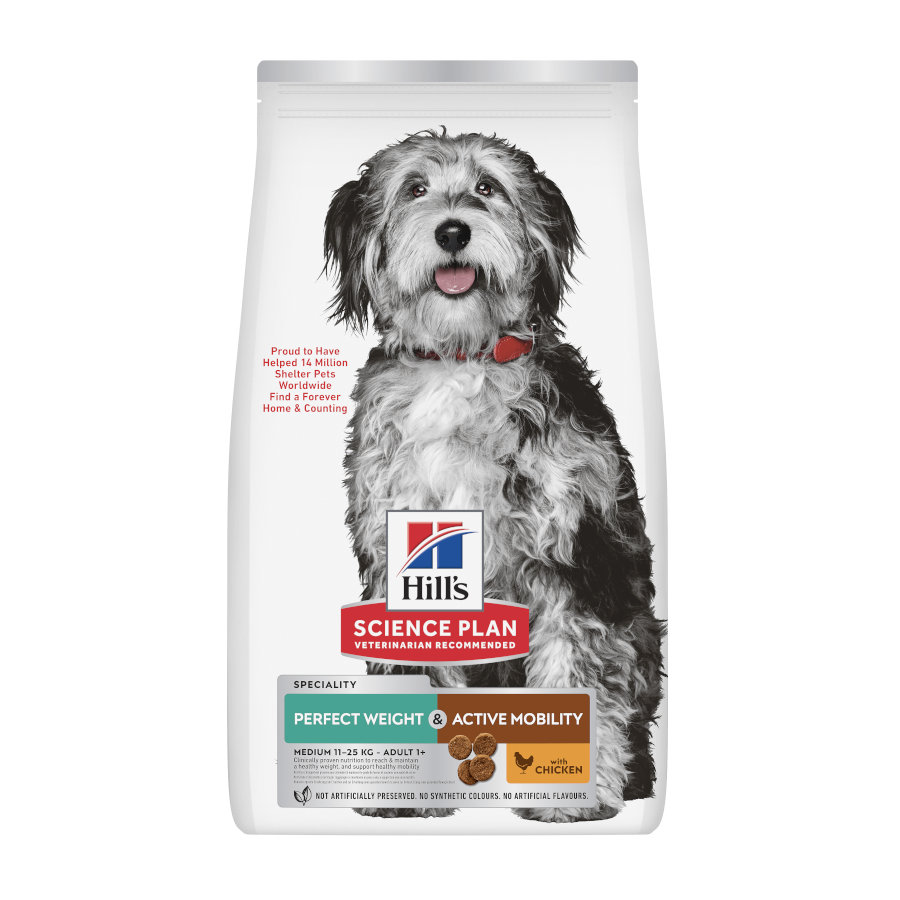 Imagen de Hill'S Science Plan Adult Perfect Weight y Active Mobility Medium Pollo 12 kg Alimento para Perros