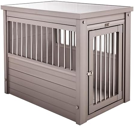 Jaula para Perros Confort Modelo Arkansas – Perrera de Interior – Fabricado con ECOFLEX – Cuatro Colores y Tres tamaños a Elegir (Gris, L