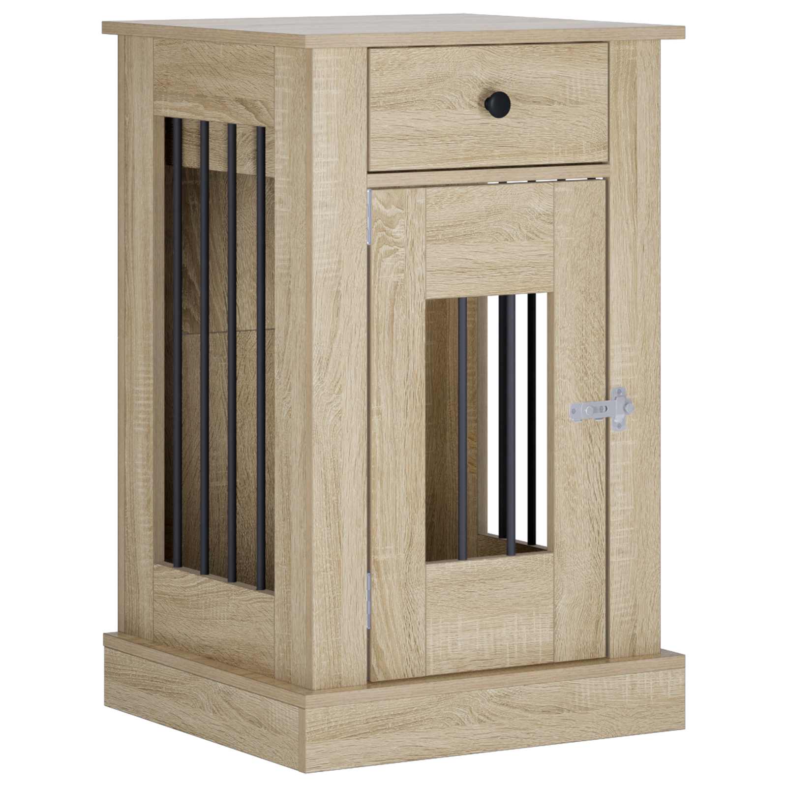 vidaXL Mueble para jaula de perro con cerradura Madera de ingeniería