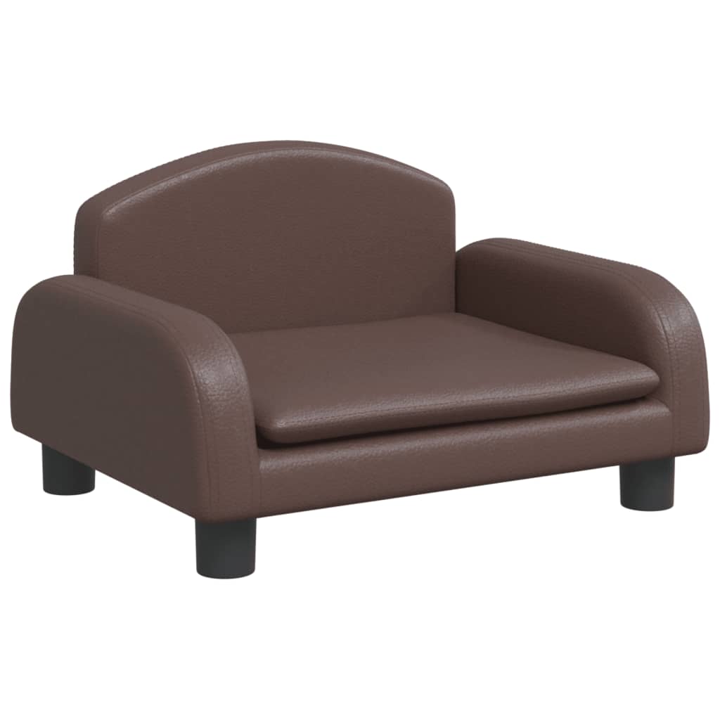 vidaXL Cama para perros de tela marrón 70x45x30 cm