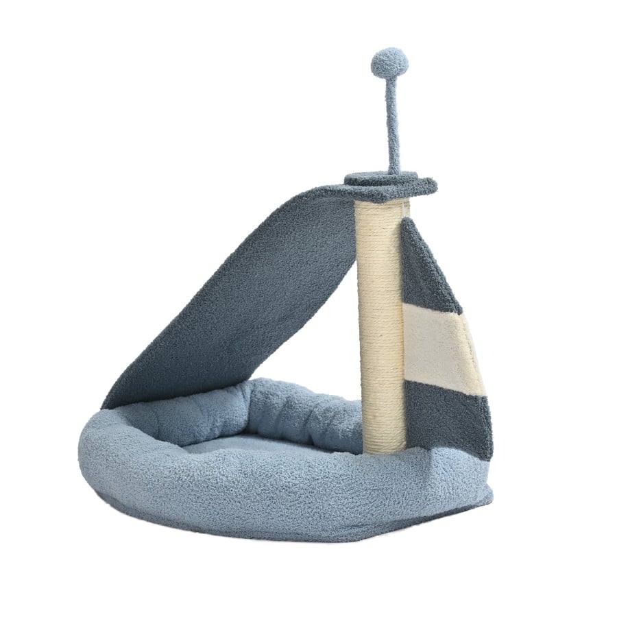 Leeby Koko rascador con cama y juguete para gatitos