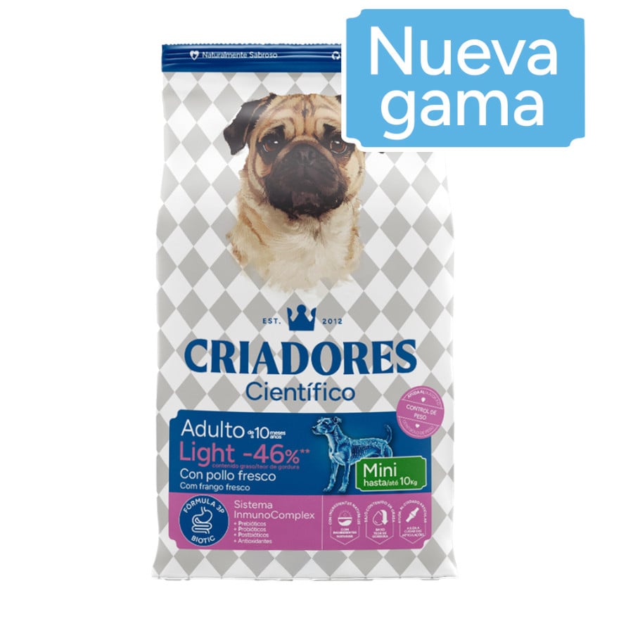 Criadores Científico Light Adulto Mini Pienso Pollo