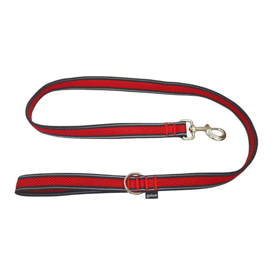 Gotoo Correa reflectante de malla roja para perro