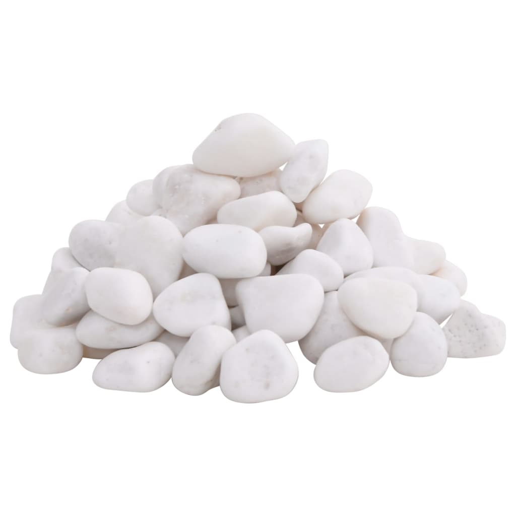 vidaXL Guijarros pulidos blancos 10 kg 2-5 cm