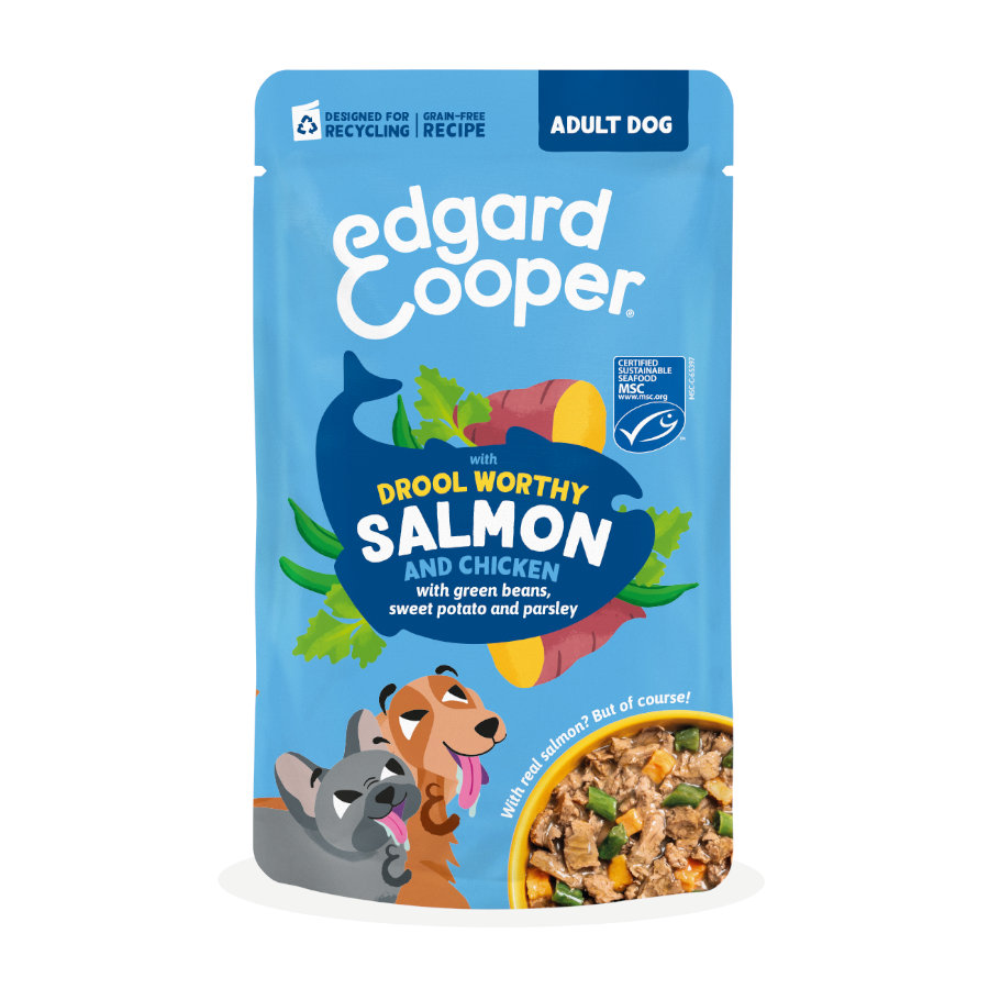 Imagen de Edgard & Cooper Sobre Estofado Salmón y Pollo para Perros 150g