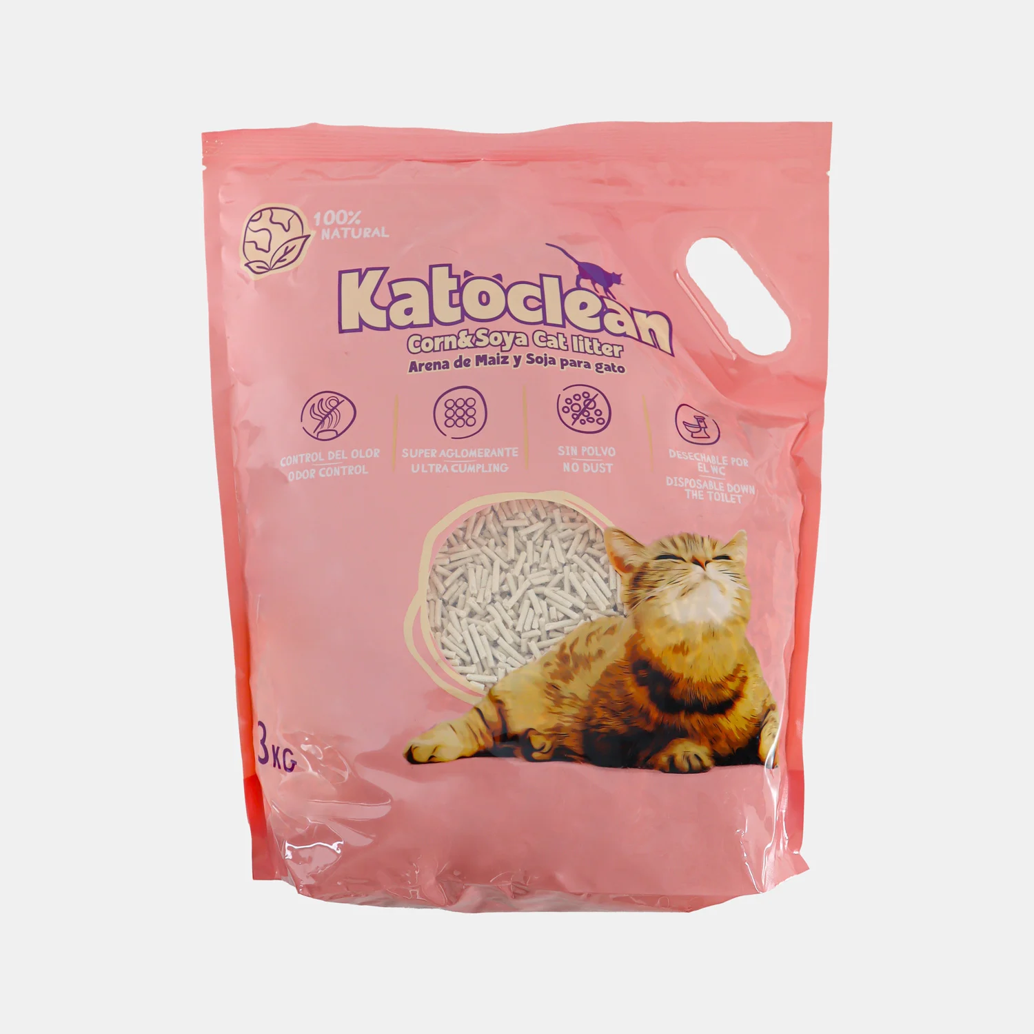 SUSTRATO EN PELET PARA GATO KATOCLEAN BIODEGRADABLE