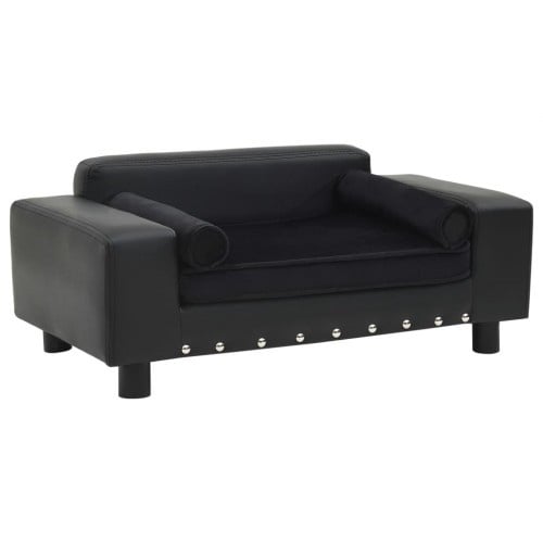 Sofá con cojín extraíble para perros color Negro