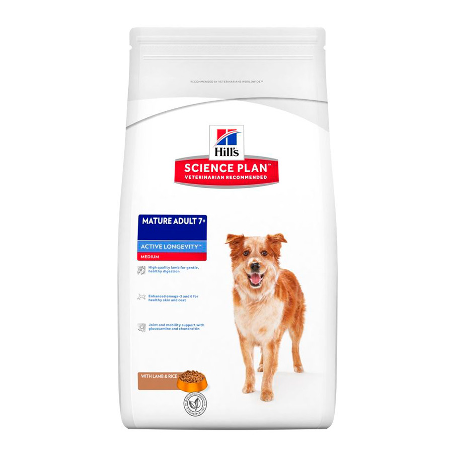 Hill's Medium Mature Adult Science Plan Cordero pienso para perros, , large image number null