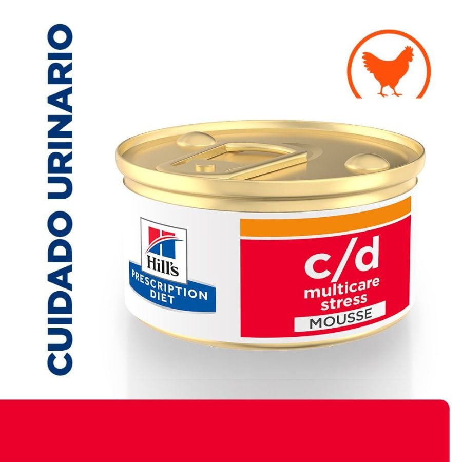 Hill’s Prescription Diet c/d Multicare Stress Mousse de pollo lata para gatos