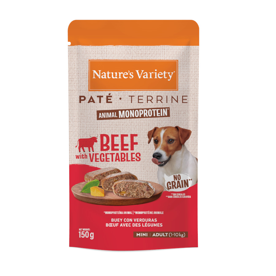 Imagen de Nature’s Variety Paté Monoproteico Buey Mini para Perros 150 g