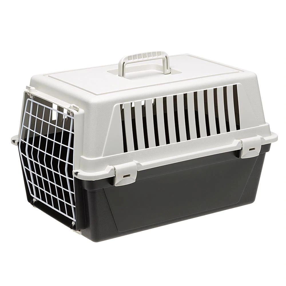 Ferplast Transportín rígido para Perros de Talla pequeña y Gatos Atlas 20 EL, Caja de Transporte para Animales, Puerta de Acero plastificado, Rejillas