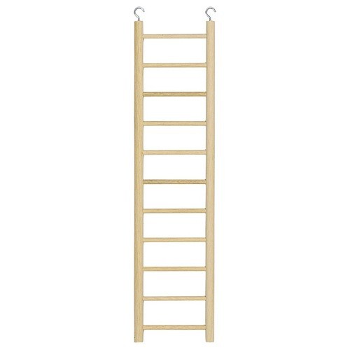 Escalera percha de madera para jaula color Marrón, , large image number null