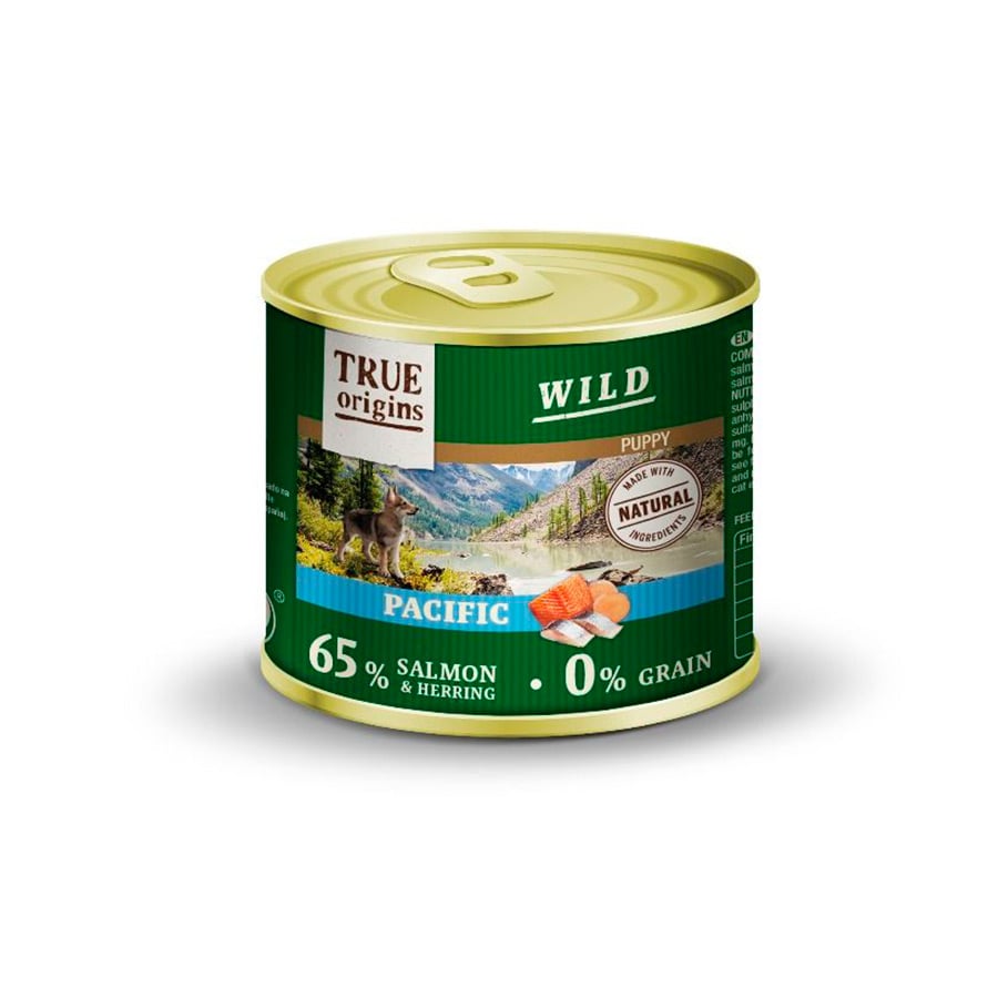200 g True Origins Wild Puppy Pacific Salmón y Arenque en paté lata