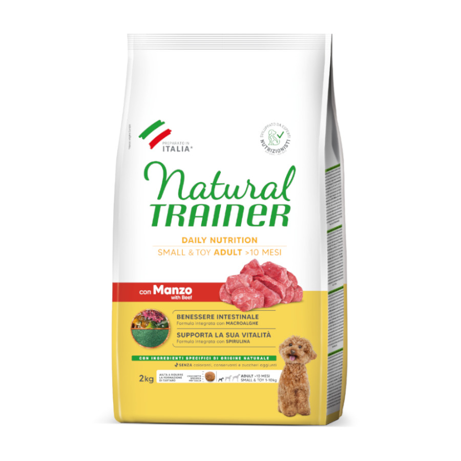 2 kg Natural Trainer Adult Mini Ternera pienso para perros