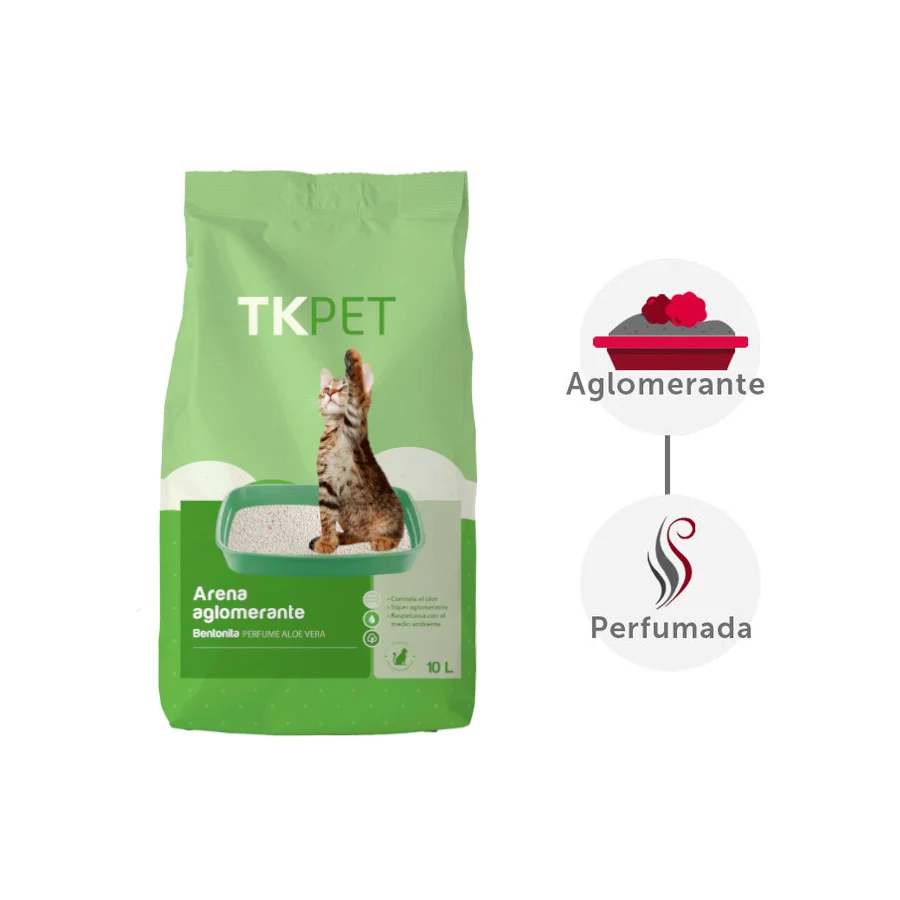 L TK-Pet Arena Aglomerante Bentonita y Aloe Vera para gatos