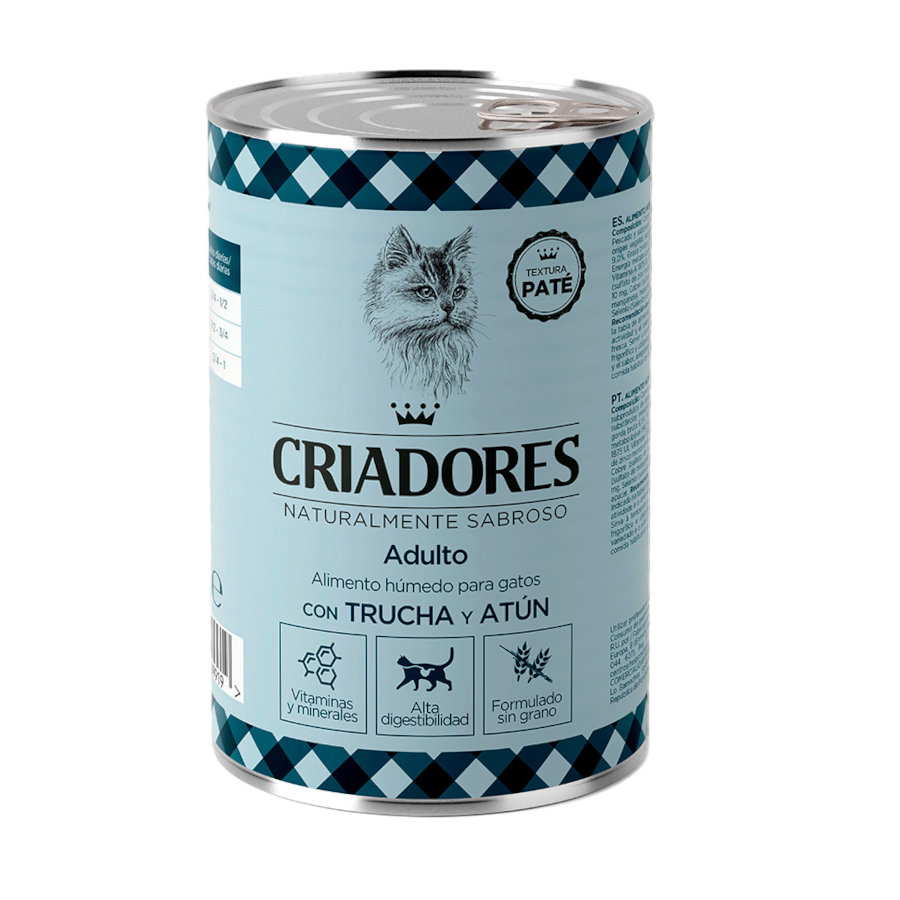 400 g Criadores Adulto con Trucha y Atún lata para gatos