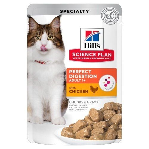 Hill's Science Plan Adult Perfect Digestion Pollo comida húmeda para gatos