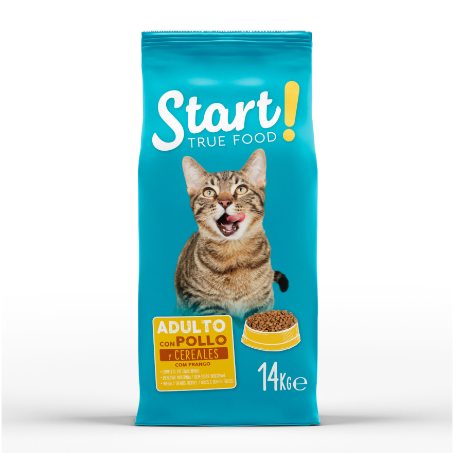 Imagen de Start! Adult Pollo y Buey pienso para gatos
