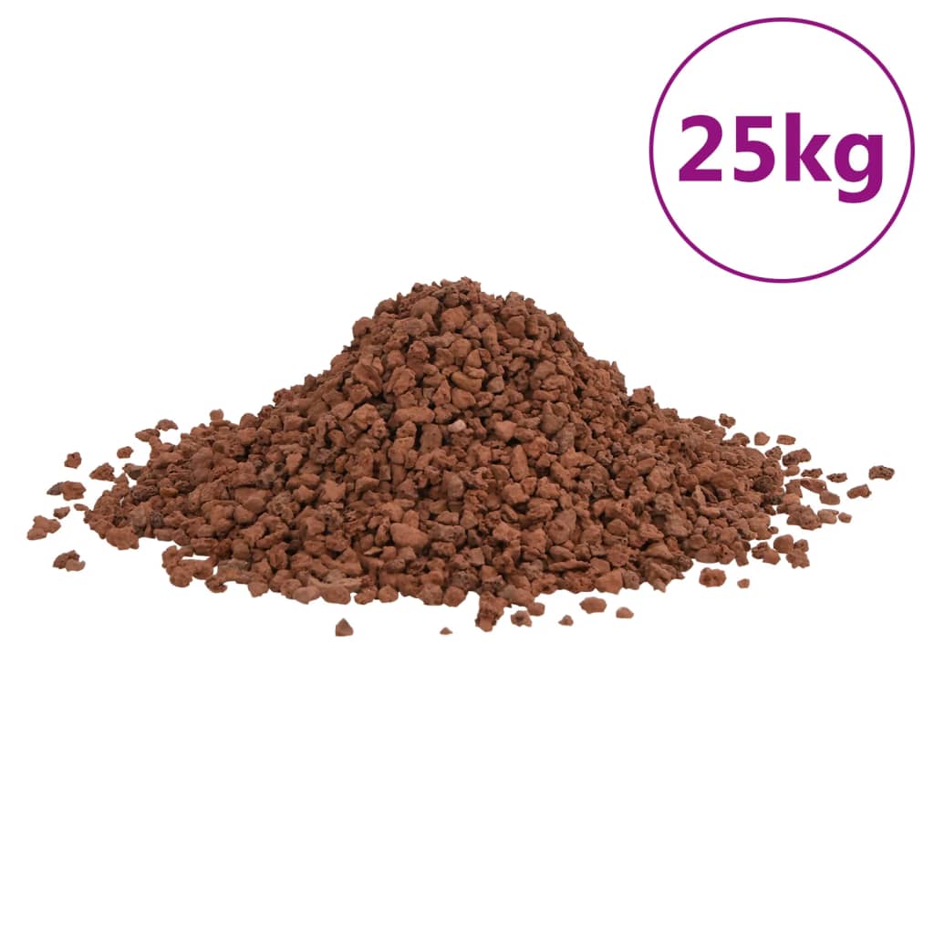 vidaXL Rocas volcánicas rojas 10 kg 5-8 mm