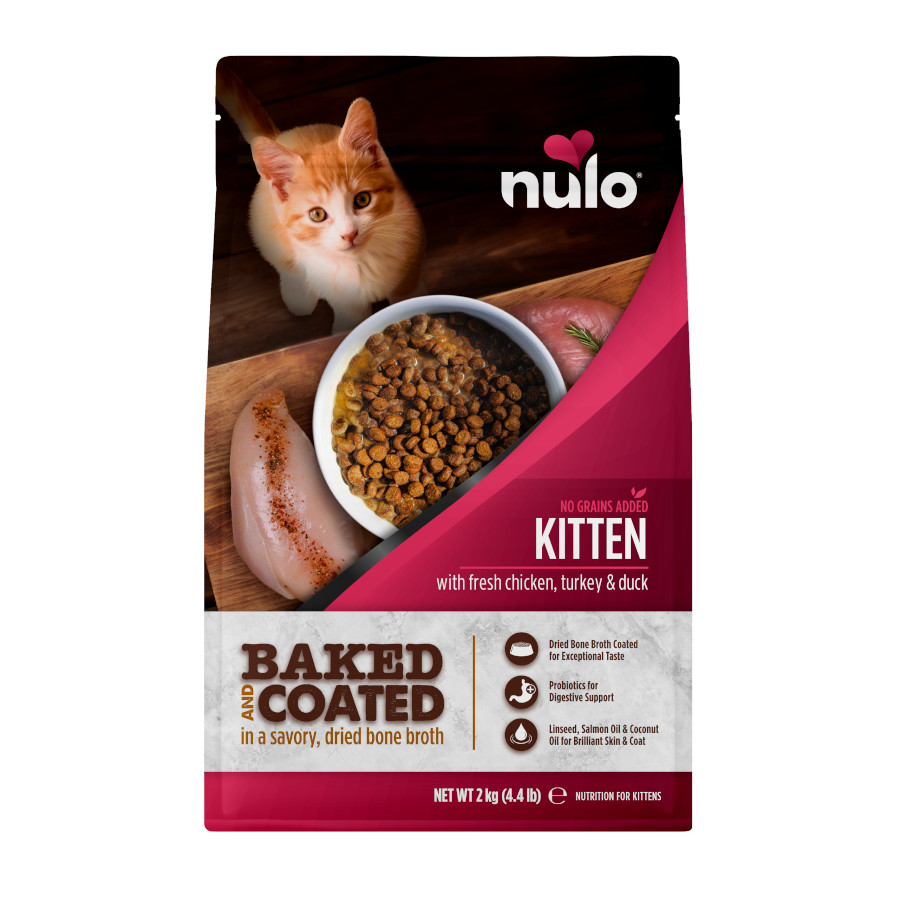 2 kg Nulo Baked & Coated Pienso Pollo Pavo y Pato para gatitos