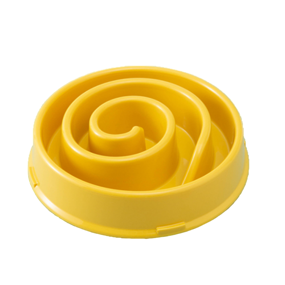 Comedero lento antivoracidad Antideslizante 500ml Espiral 19,5 x 4,6 x 20,6cm para perros