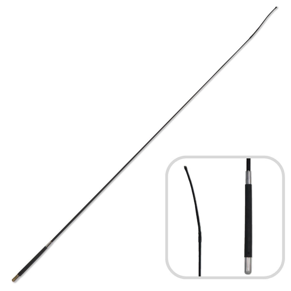 Fusta de doma puño negro | 120 cm | Equipamiento para el caballo | Producto de Guarnicionería | Tradición artesana | Color Negro | Los Nietos
