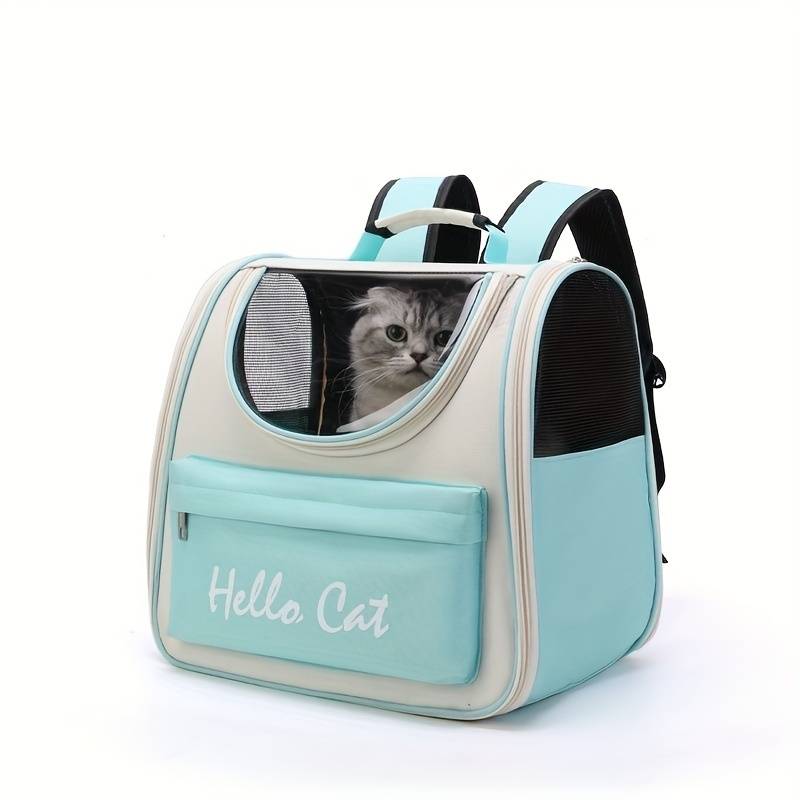 Bolsa transportín para gatos y perros azul PETplus