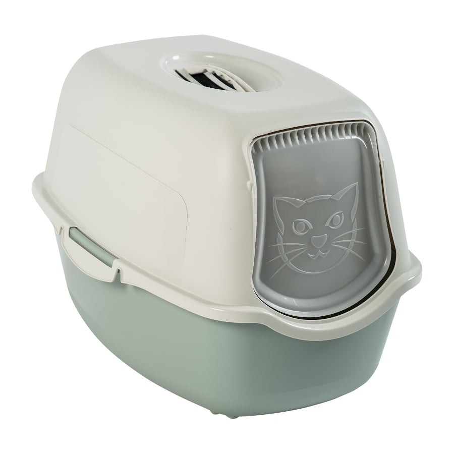 Rotho Eco Bailey Arenero Blanco y Verde Salvia para gatos