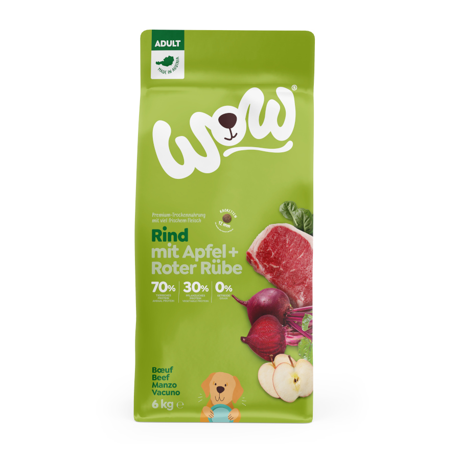 6 kg Wow Adult Ternera pienso para perros