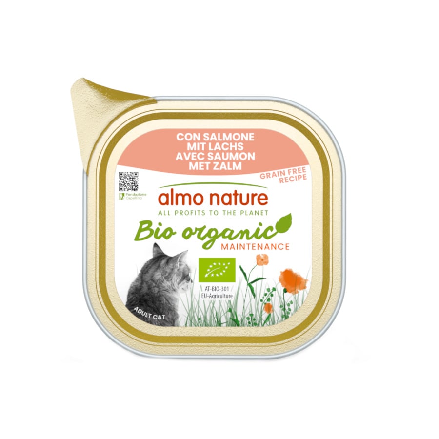 0.085 KG 85 g Almo Nature Bio Organic Maintenance Grain Free de Salmon tarrina para gatos