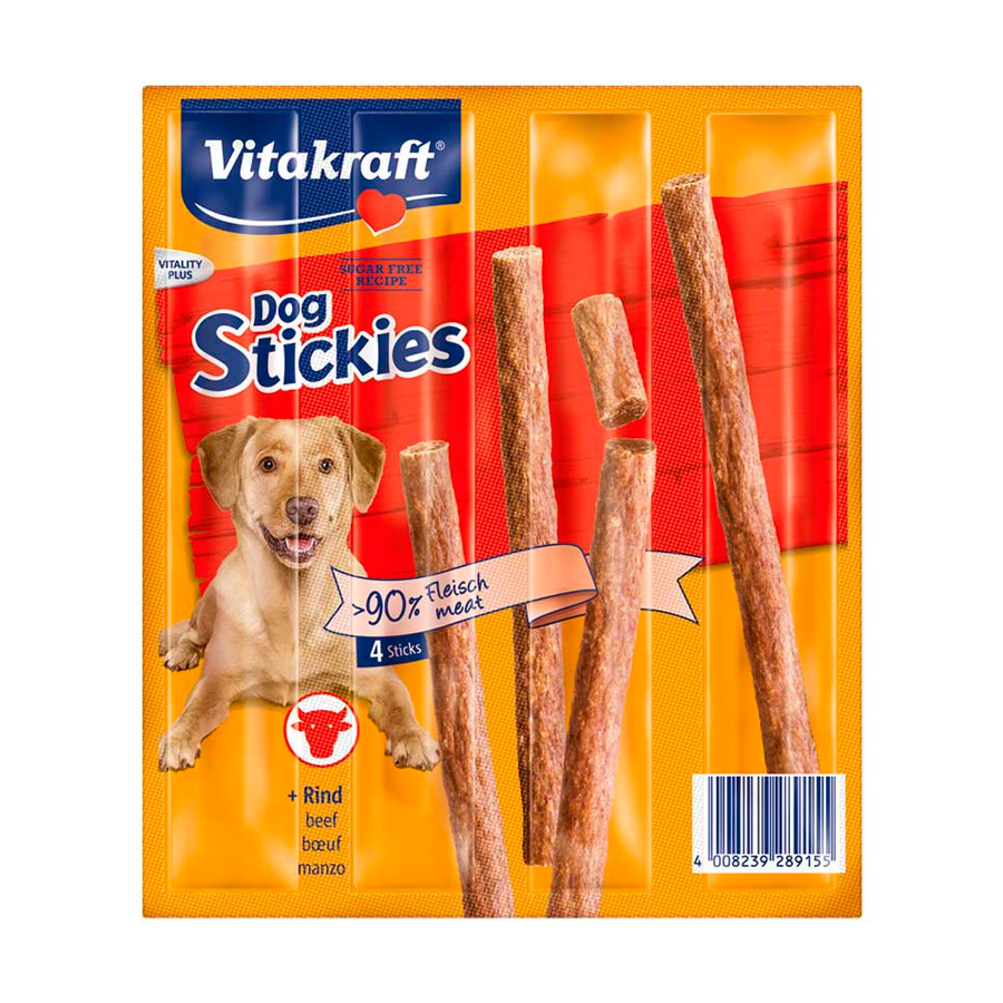 4 barritas Vitakraft Dog Stickies de buey