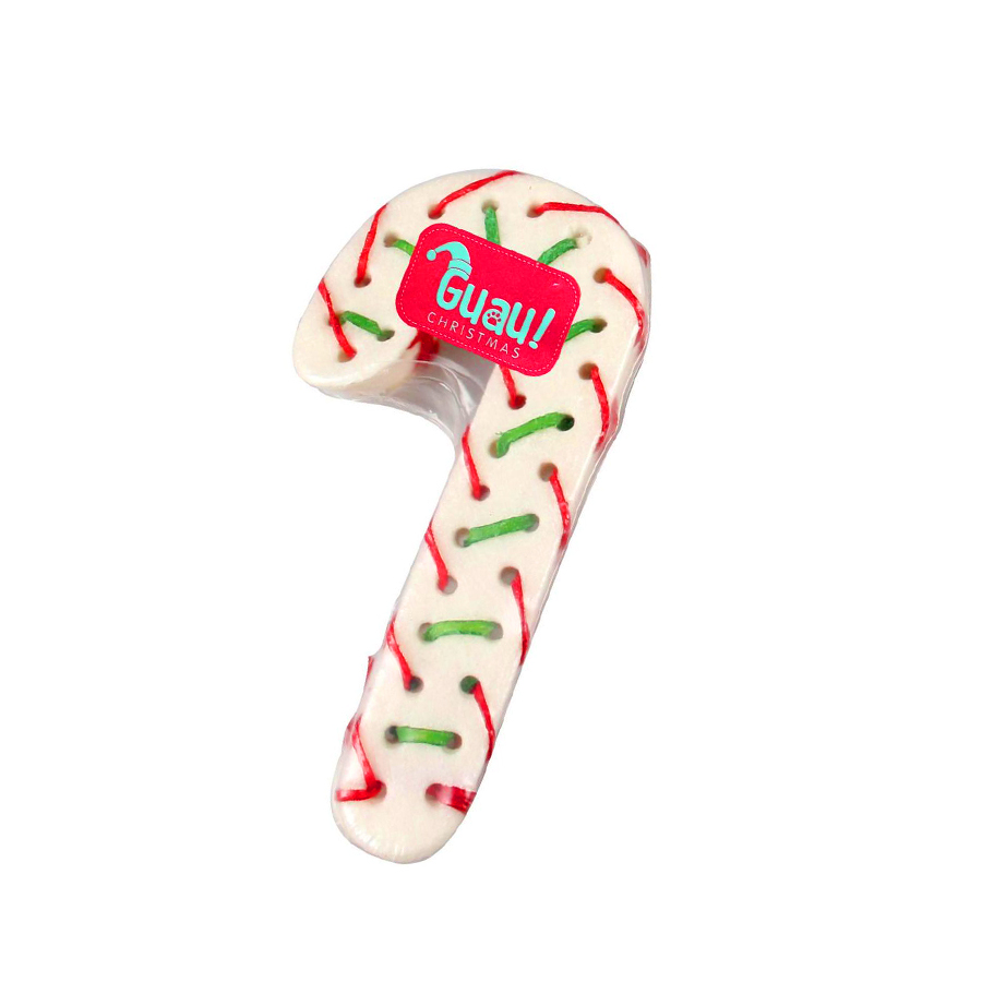 Guau Christmas Bocadito en forma de Bastón de Caramelo para perros
