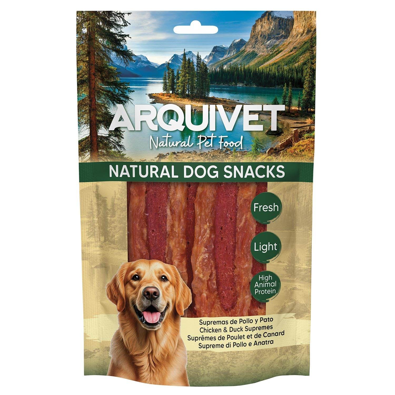 Snacks para perro – Supremas de pollo y pato 100gr, Natural Dog Snacks – Arquivet