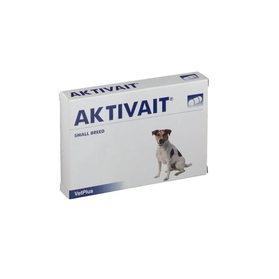 60 comprimidos VetPlus Aktivait Senior Vitaminas que Combaten el Envejecimiento Cerebral en perros de razas pequeñas