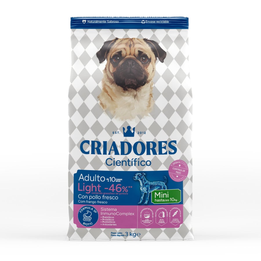 Criadores Científico Light -% contenido graso Adulto Mini Pienso Pollo para perros