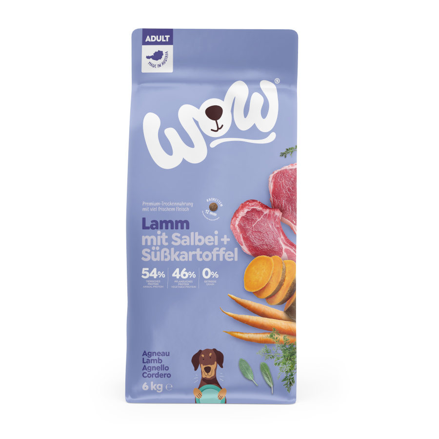 6 kg Wow Adult Cordero pienso para perros