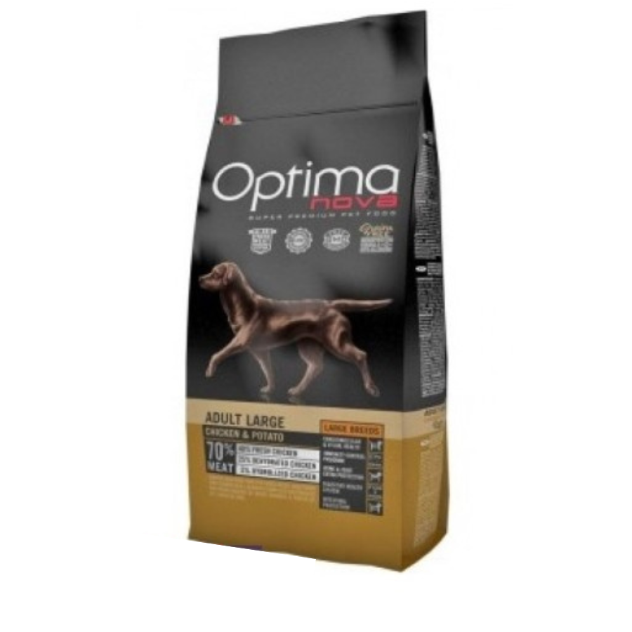 OPTIMA NOVA ADULT LARGE POLLO PATATA 12 KG.