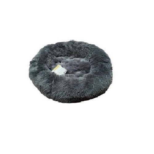 T&Z furry cama redonda lavable gris para perros, , large image number null