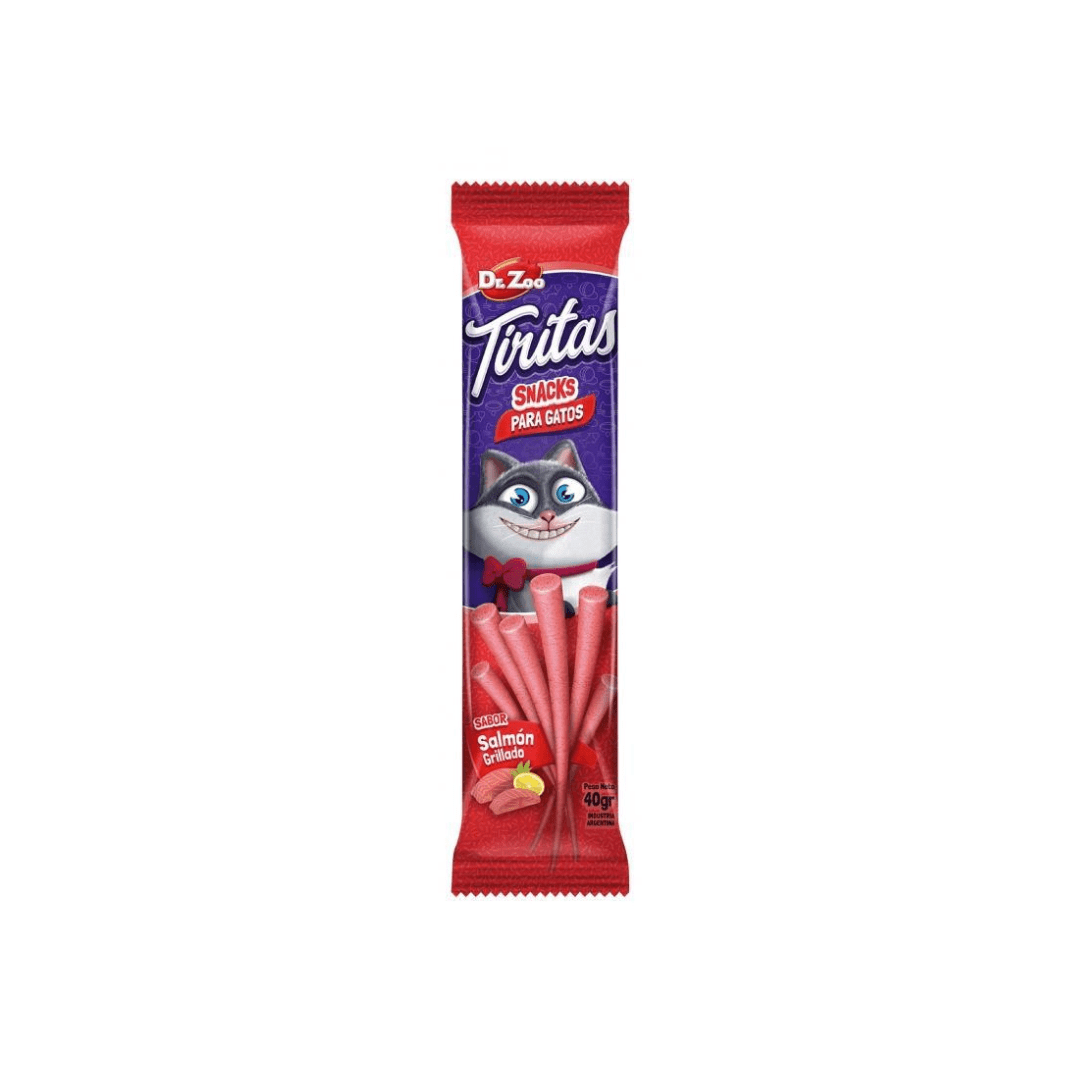 24 bolsitas x 40 g Dr. Zoo Snack Tiritas De Salmón Al Grill Para Gatos
