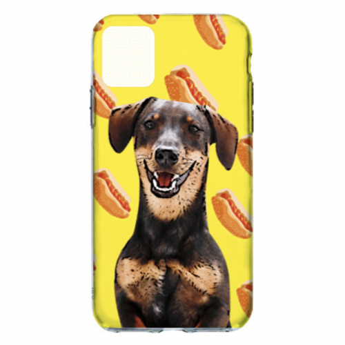 Carcasa de móvil personalizada perritos color Amarillo, , large image number null