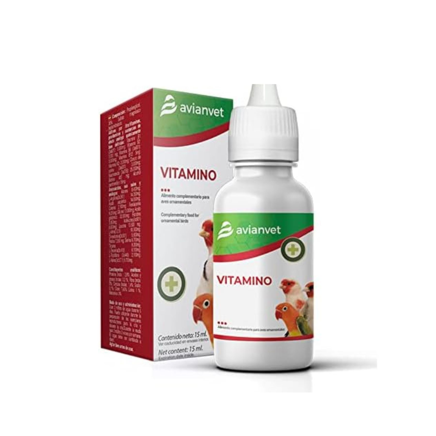 Avianvet Vitamino Suplemento líquido para aves (15 ml)